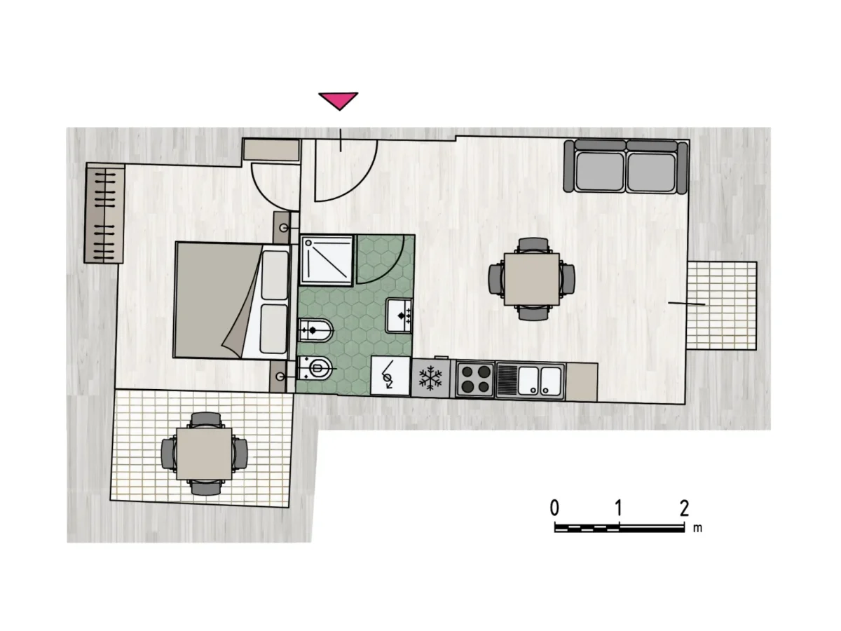 Mascarella Apartment Green map