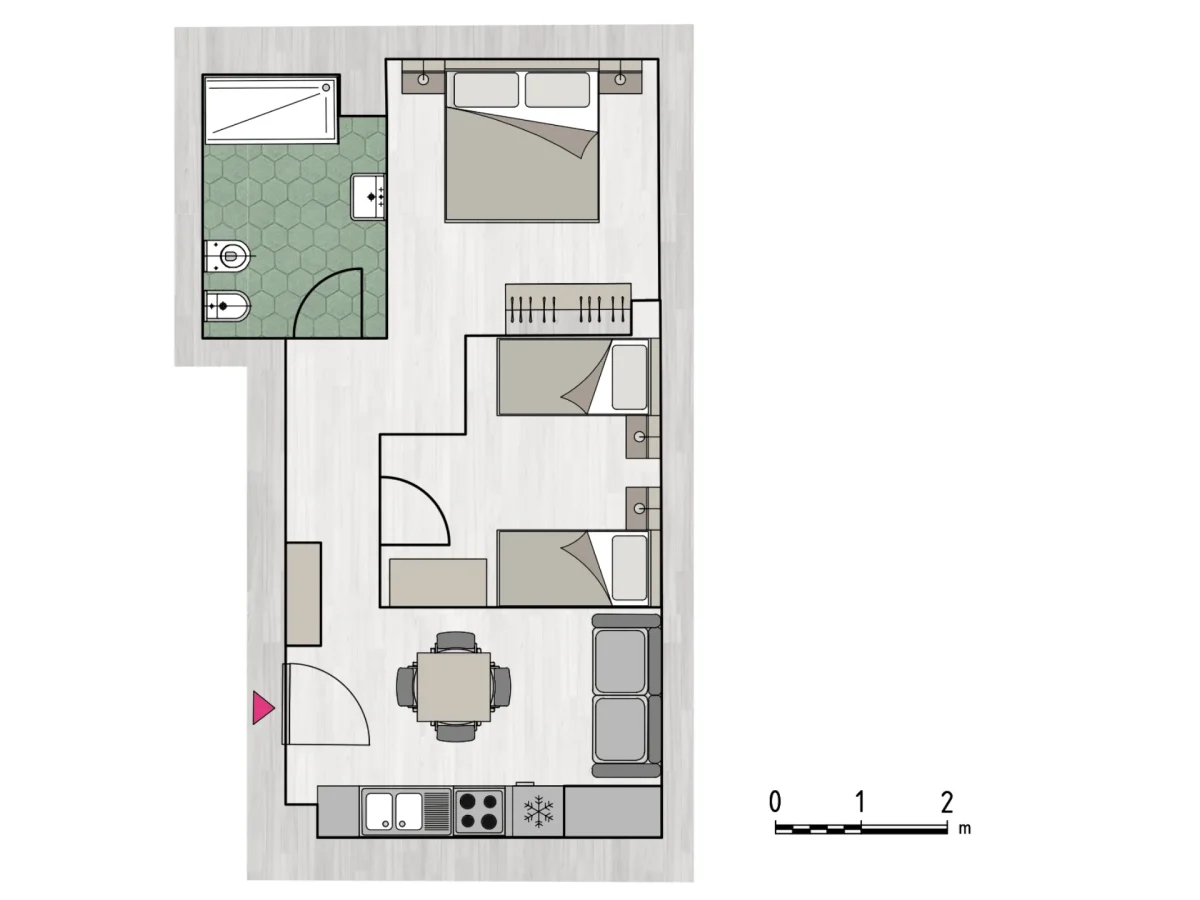 West Side Bologna Apartment map